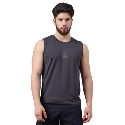 Unpar by SG Round Neck Regular Comfort Fit Vest For Mens & Boys, Grey | Ideal for Trail Running, Fitness & Training, Jogging, Gym Wear & Fashion Wear