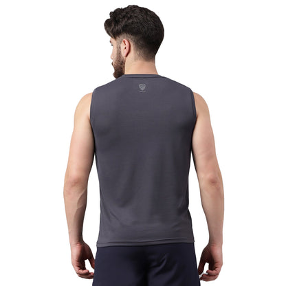 Unpar by SG Round Neck Regular Comfort Fit Vest For Mens & Boys, Grey | Ideal for Trail Running, Fitness & Training, Jogging, Gym Wear & Fashion Wear