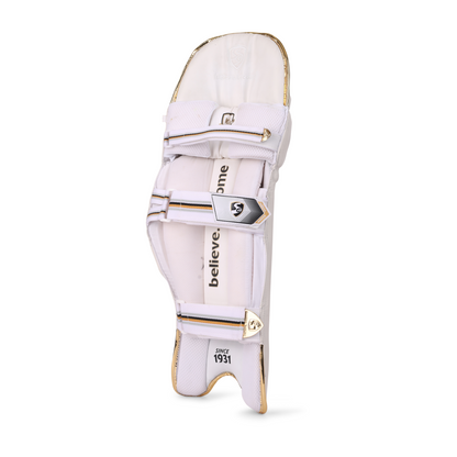SG Hilite White/Golden Batting Legguards