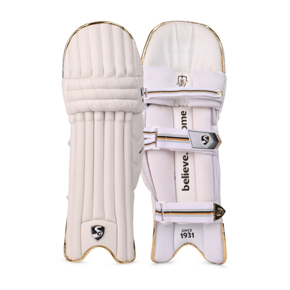 SG Hilite White/Golden Batting Legguards