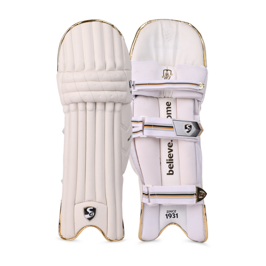 SG Hilite White/Golden Batting Legguards
