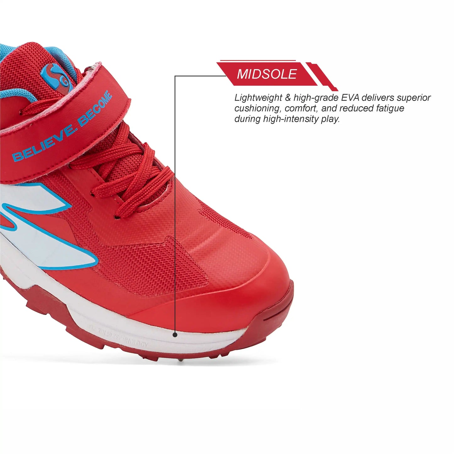 SG Vortex Spikes Shoes Neon Red