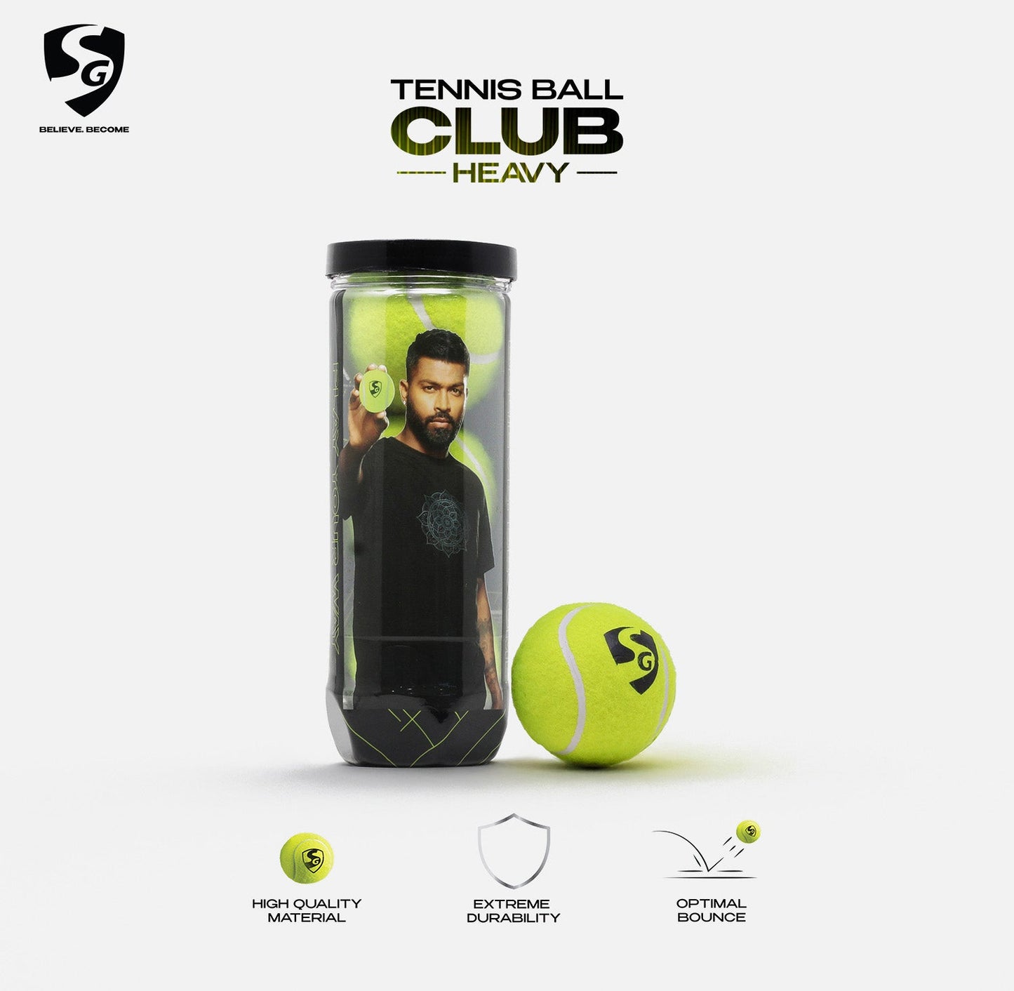 SG Club Heavy Green Cricket Balls (PACK OF 6)